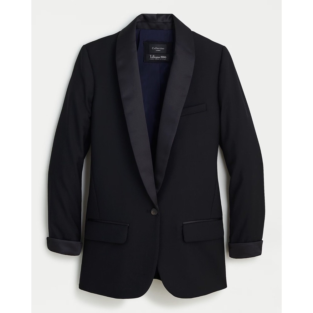 J Crew Collection Womens Tuxedo Blazer Size 4 Dressy Wedding‎ Luxury Maximalist